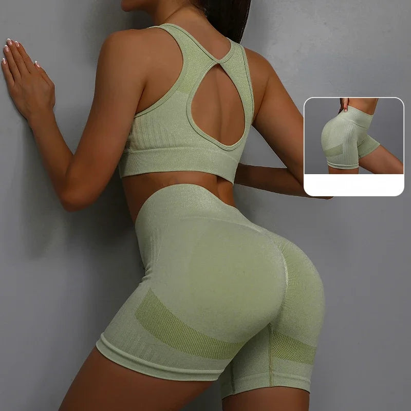 Women Fitness Vest & Shorts Set