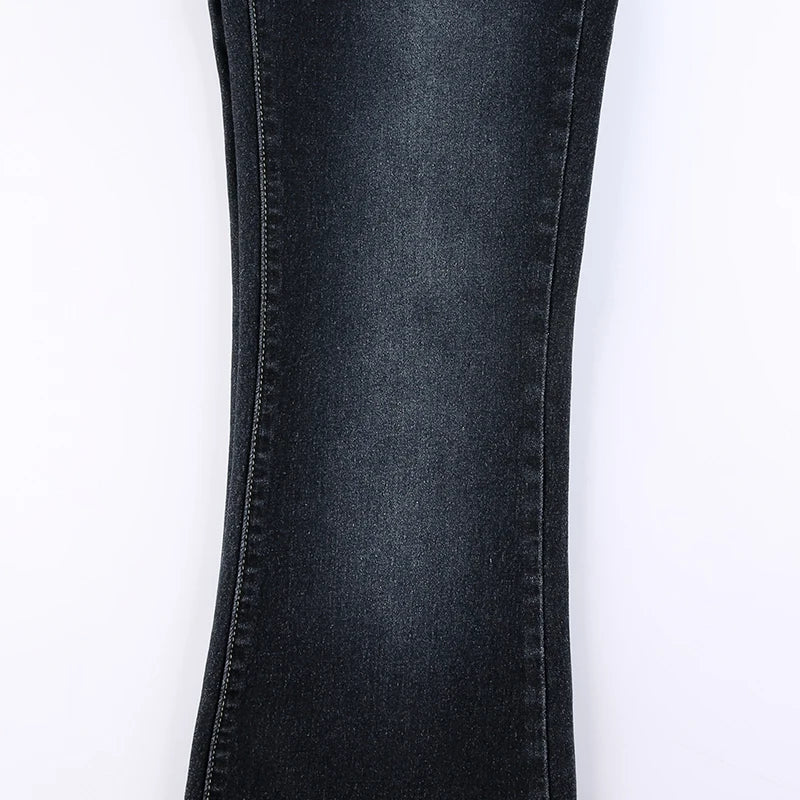 FlareRush™ – 90s Low Waist Cargo Pants (Vintage Y2K, Korean Flare)