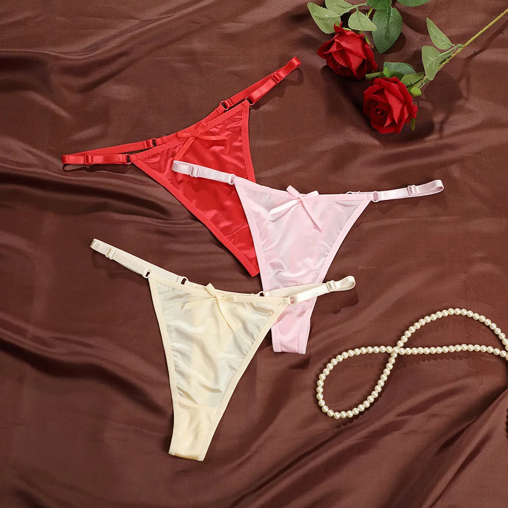 Women Adjustable Satin G-Strings