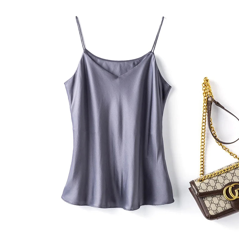 Double Layer Mulberry Silk Camisole Top
