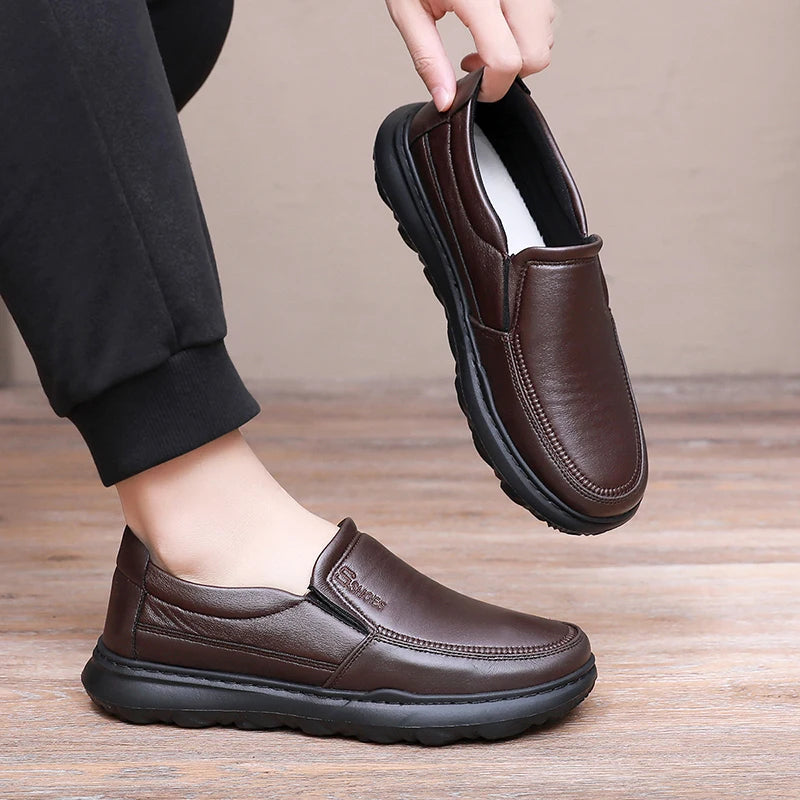 Men’s Light Leather Casual Loafers