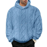 Men Velvet Hooded Pullover Sweater