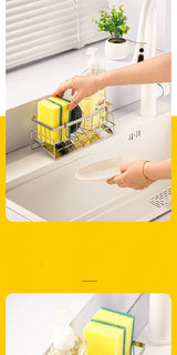 Stainless Steel Sink Storage Rack – Kitchen Sponge Organizer