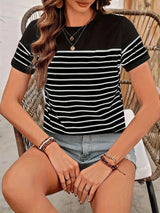 Striped Y2K Style T-Shirt for Women