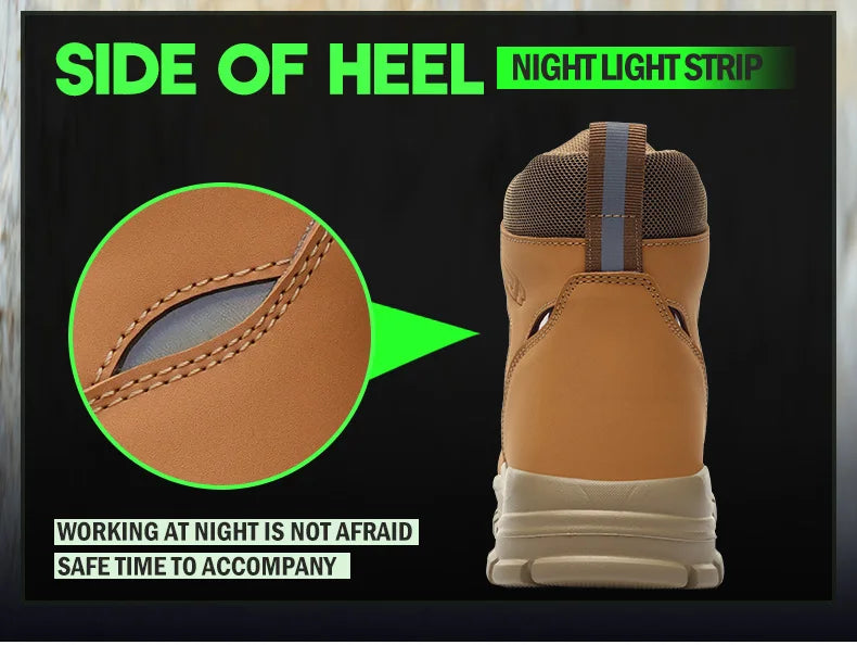 Men Waterproof Safety Work Boots