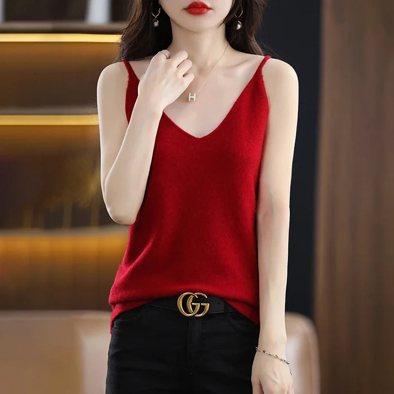 Knitted Summer V-Neck Tank