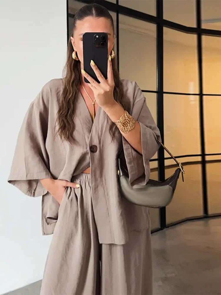 Women's Linen 2 Piece Set