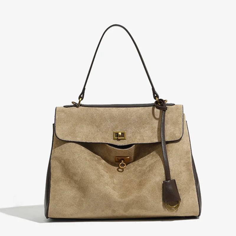 Frosted Leather Shoulder Bag