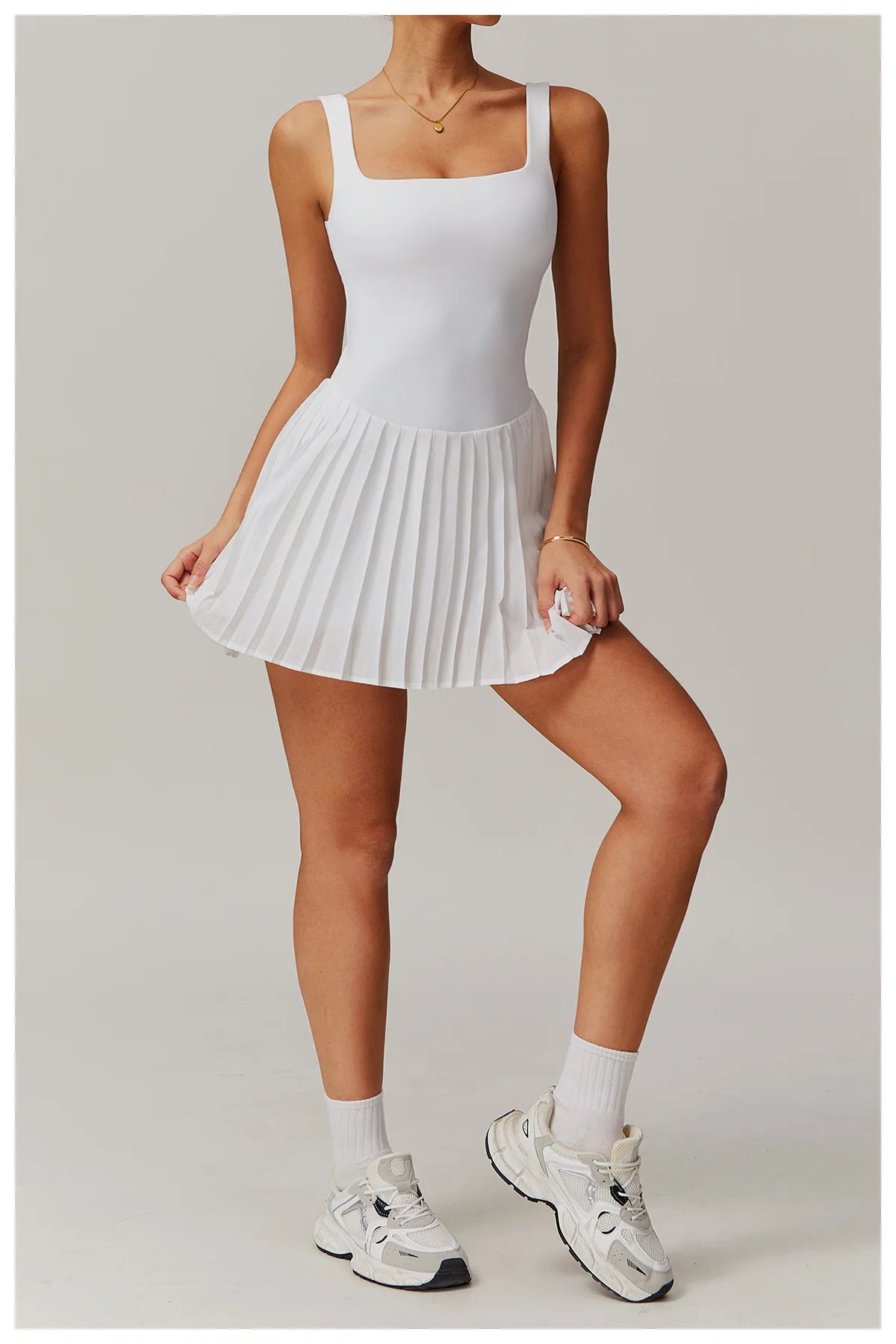 Women Pocket Pleated Sports Jumpsuit