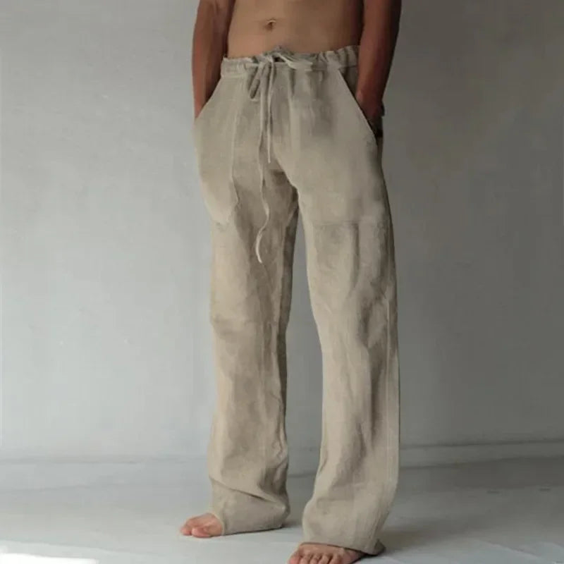 Men Cotton Linen Jogger Pants