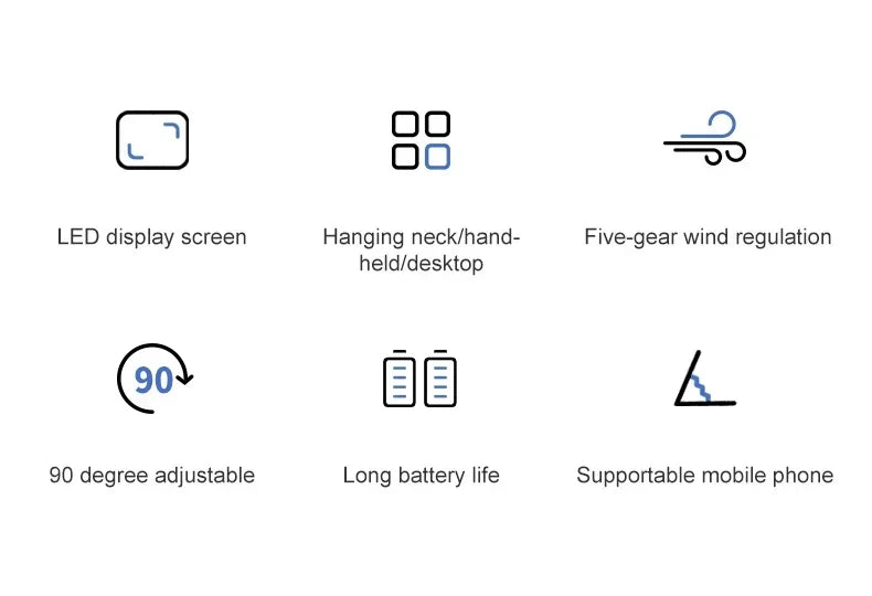 Rechargeable Neck Fan Air Conditioner