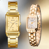 Luxury Square Gold Quartz Couple Watches