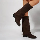 Women’s Knee High Cowboy Denim Boots 2025