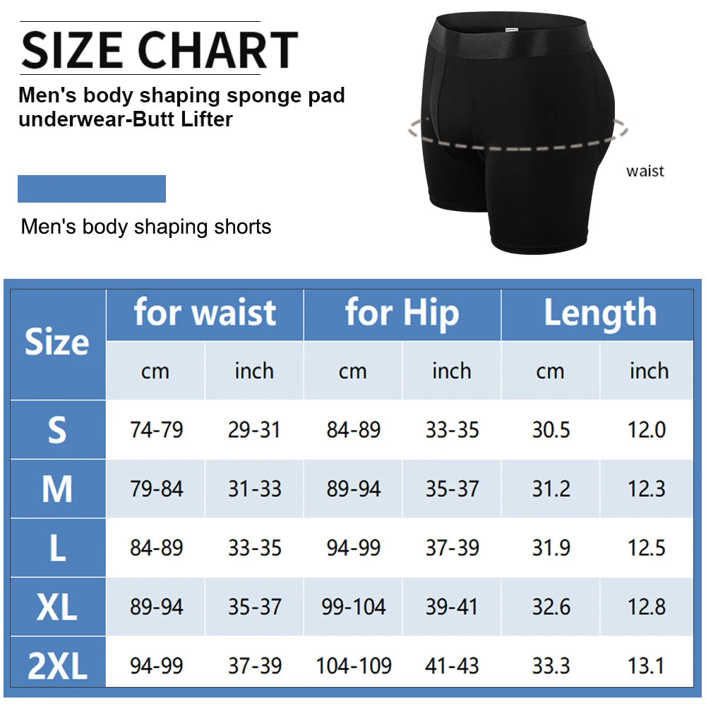 سراويل بوكسر رجالية لرفع المؤخرة