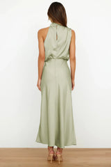 Women's Silk Satin Evening Dress