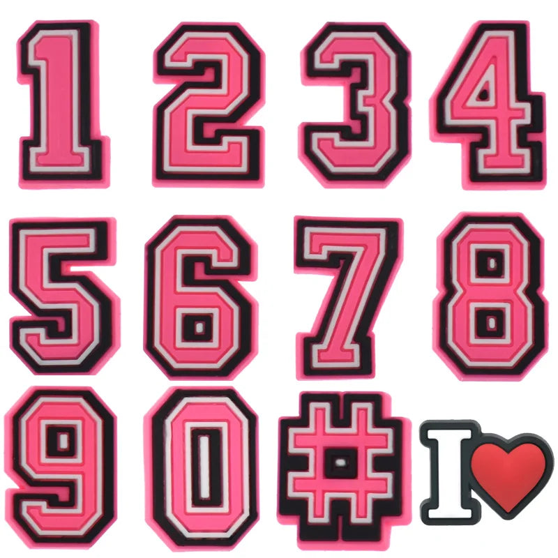 Women Number Shoe Charms Crocs Accessories