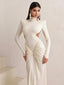 Women's Backless Ruched Maxi Dress