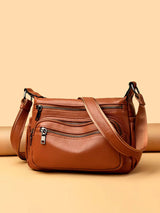 Structured Leather Crossbody Bag