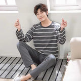 Men’s Cartoon Striped Pajama Set