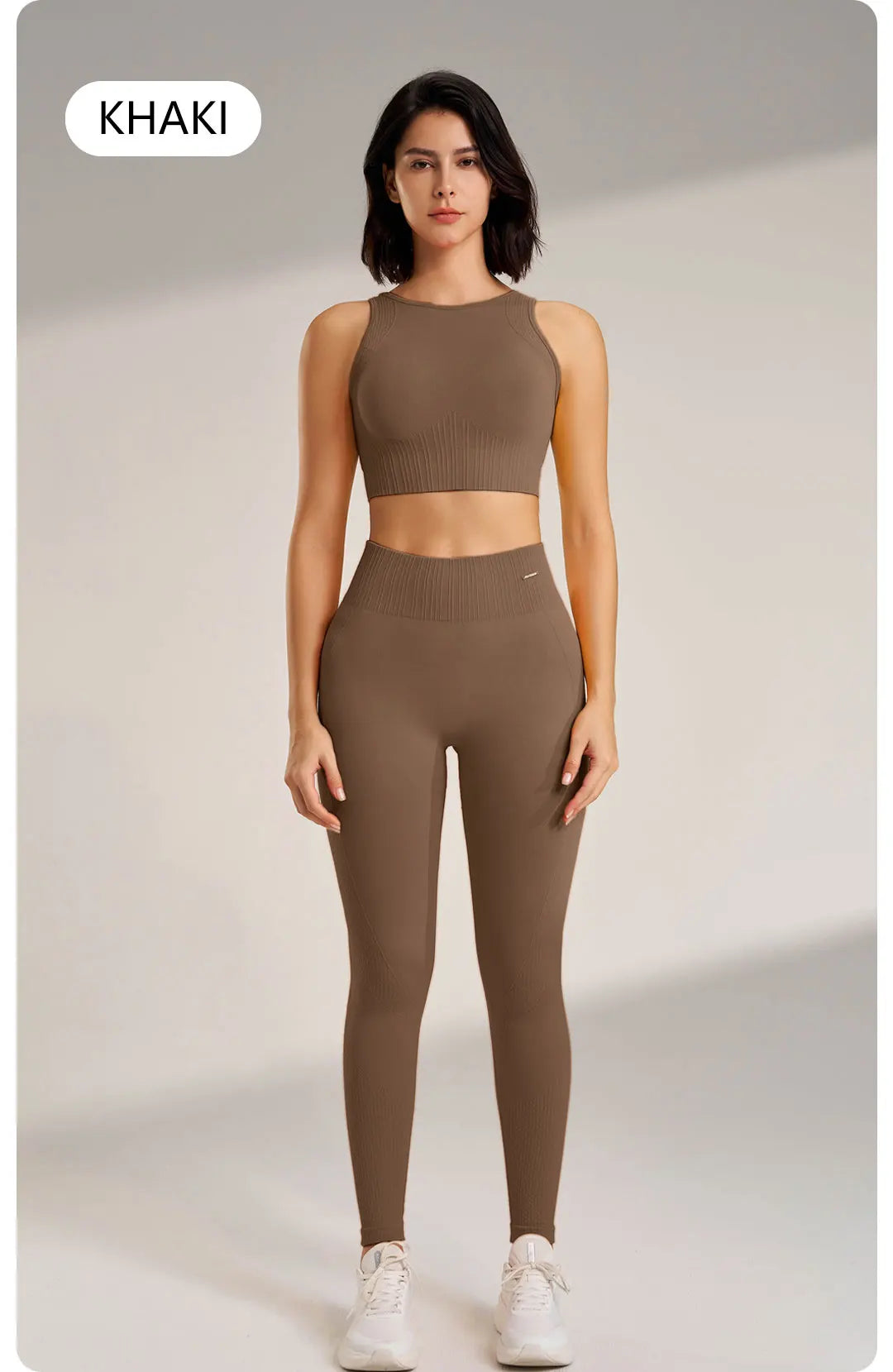 Women High Waist Leggings & Top Set