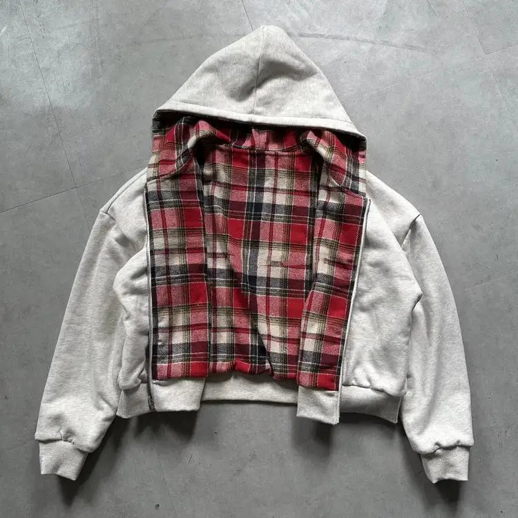 Unisex American Retro Zip Hoodie