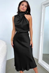 Women's Silk Satin Evening Dress