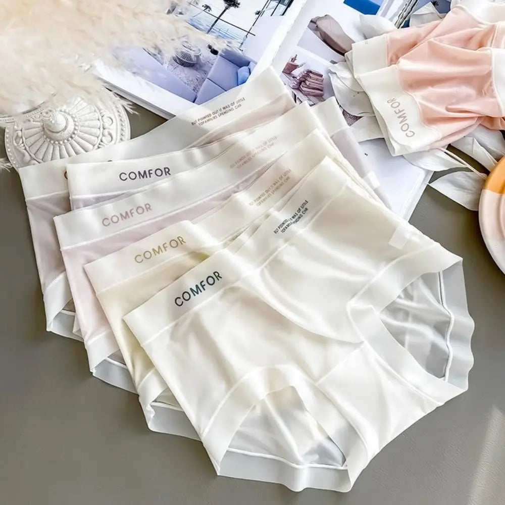 Women Ruffle Ice Silk Panties