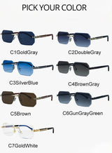 Elite Rimless Rectangle Sunglasses