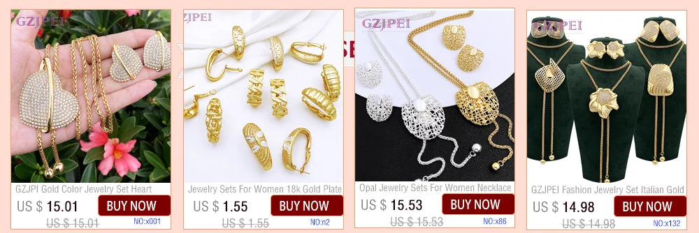 Dubai 18K Gold Plated Jewelry Set