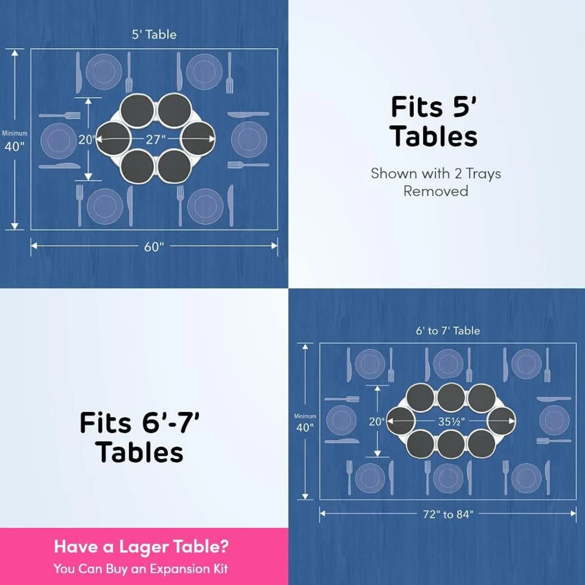 Rotating Dining Food Tray