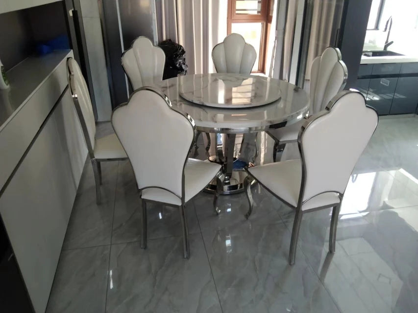 Rotating Metal Dining Table