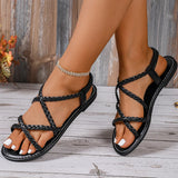 Women Elegant Flat Sandals Summer Footwear