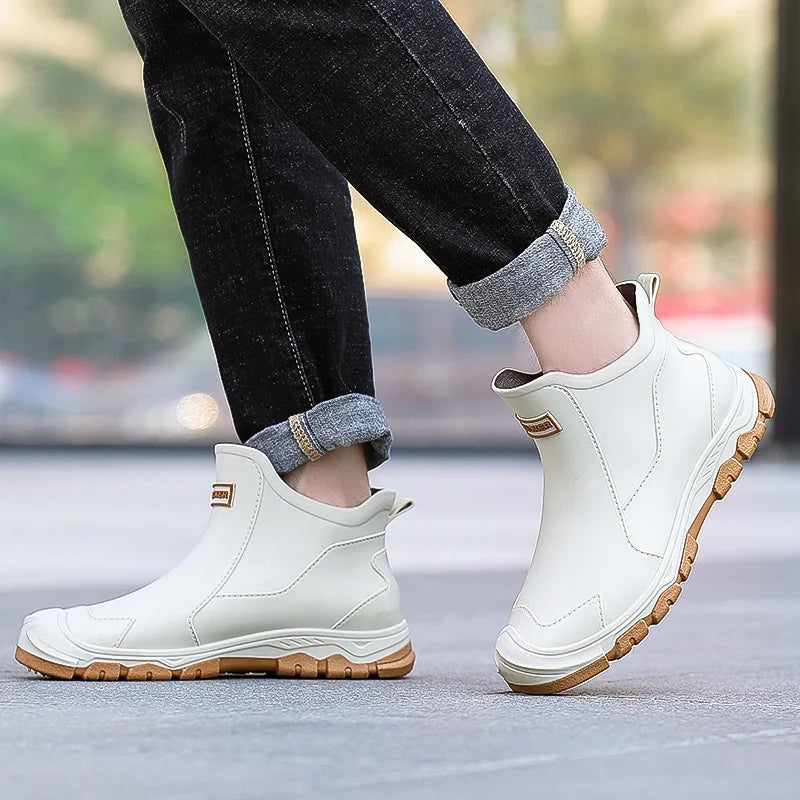 Men’s Short Non-Slip Casual Rubber Rain Boots