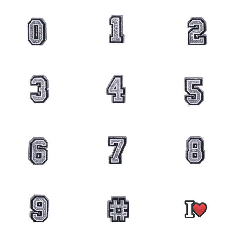 Women Number Shoe Charms Crocs Accessories