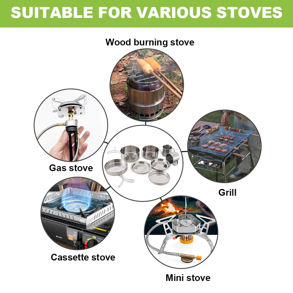 Camping Mess Kit (8pcs)