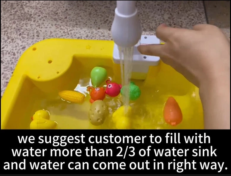 Kids Electric Kitchen Sink Toy