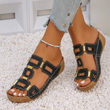 Thick-Soled Wedge Slippers – Large Size 2025