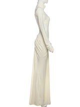 Women's Backless Ruched Maxi Dress