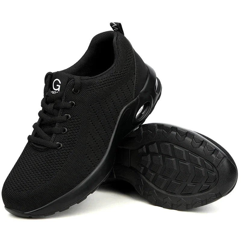 Women Safety Shoes Air Cushion Steel Toe Sneakers
