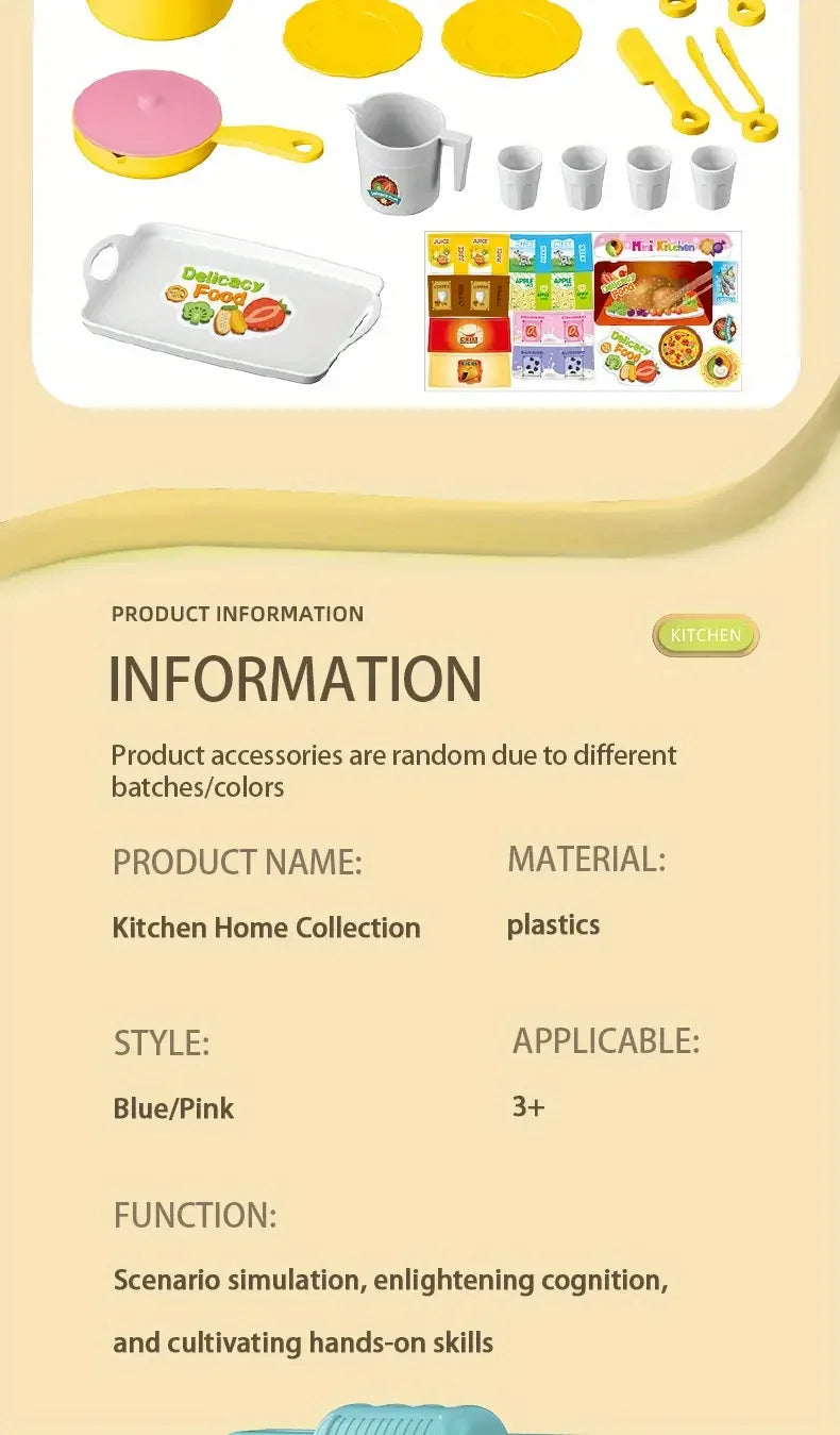 Kids Mini Kitchen Counter Play Set