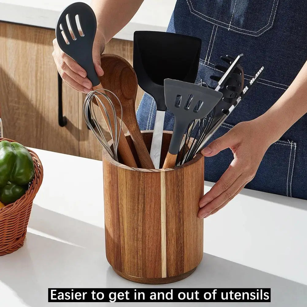 Wooden Kitchen Cutlery Storage Box
