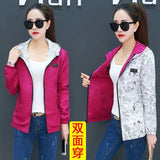 Double-Sided Women's Trench Coat – Hooded Spring Autumn Windbreaker