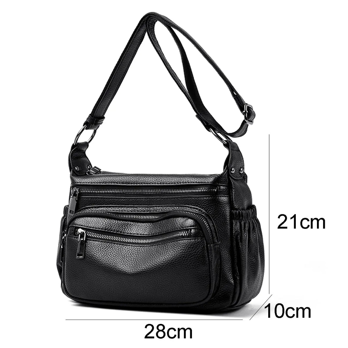 Structured Leather Crossbody Bag