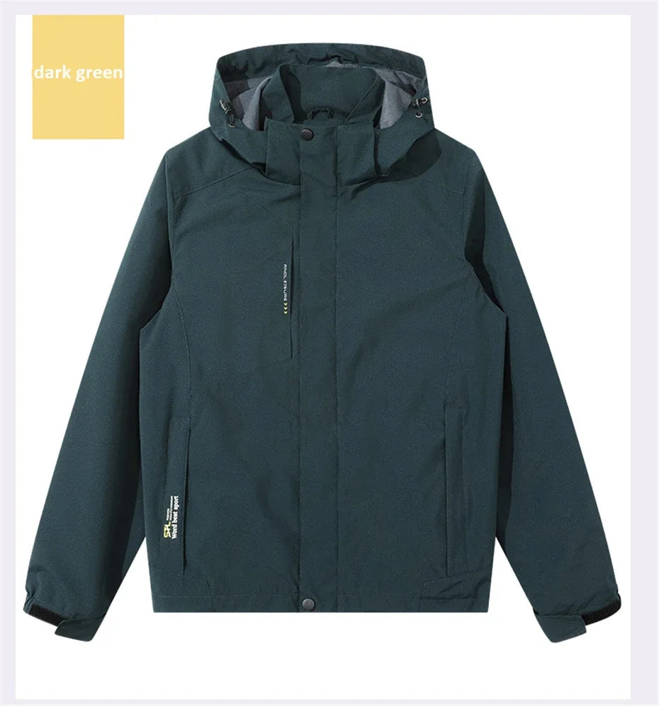 Men's Plus Size Waterproof Windbreaker