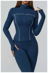 Women Slim Fit Long Sleeve Running Jacket