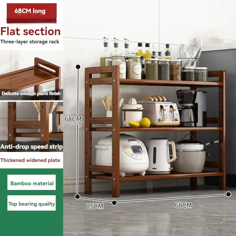 Multi-Layer Floor Standing Kitchen Shelf