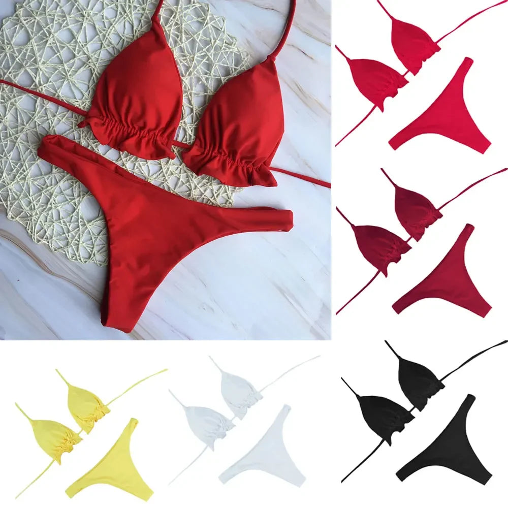 Lace-Up Brazilian Bikini