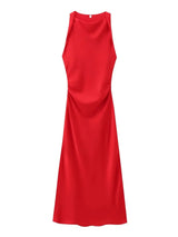 Luxe Satin Midi Elegance Dress