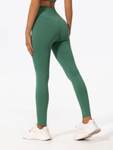 Hearuisavy Cross Waist Push-Up Yoga Leggings – High Waist Gym Pants