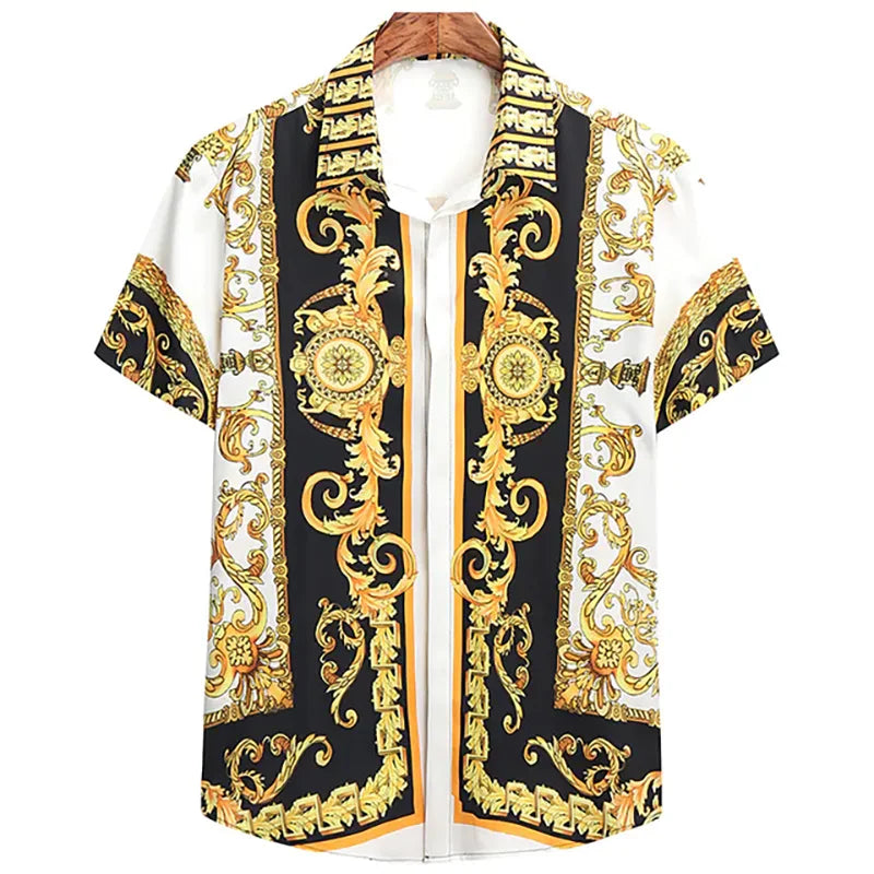 Men Silk Button Down Shirt